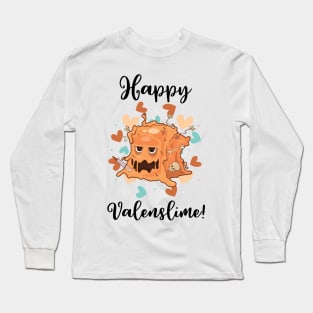 Happy Valenslime Roleplaying Video Game RPG Geek Couple Gift Long Sleeve T-Shirt